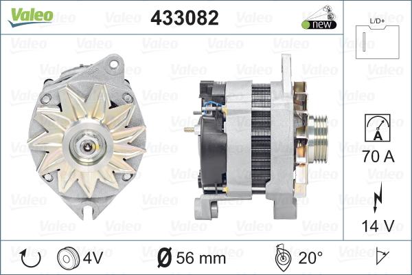 Valeo 433082 - Generator alexcarstop-ersatzteile.com