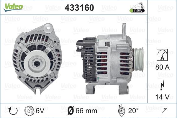 Valeo 433160 - Generator alexcarstop-ersatzteile.com