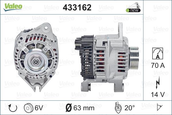 Valeo 433162 - Generator alexcarstop-ersatzteile.com