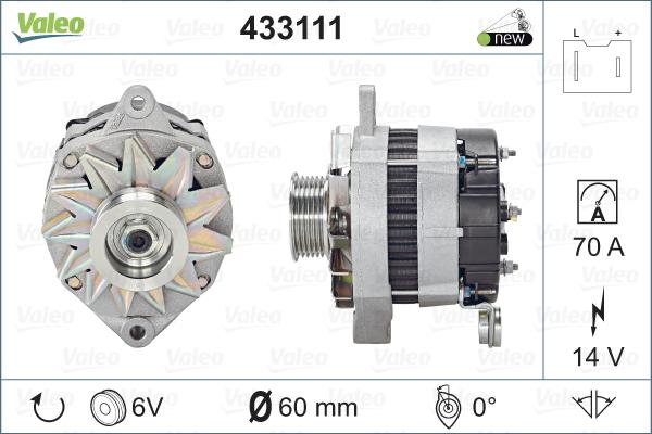 Valeo 433111 - Generator alexcarstop-ersatzteile.com