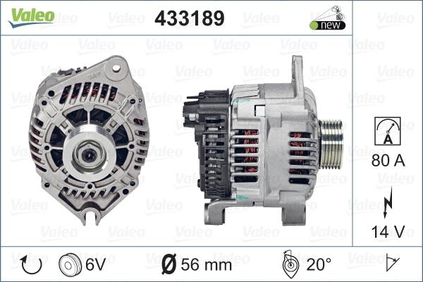 Valeo 433189 - Generator alexcarstop-ersatzteile.com