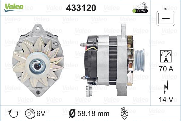 Valeo 433120 - Generator alexcarstop-ersatzteile.com