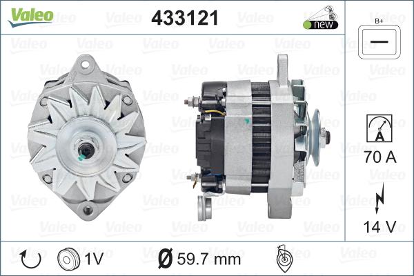 Valeo 433121 - Generator alexcarstop-ersatzteile.com