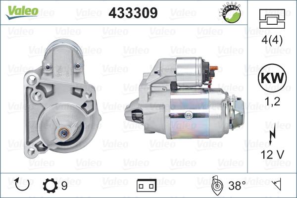 Valeo 433309 - Starter alexcarstop-ersatzteile.com