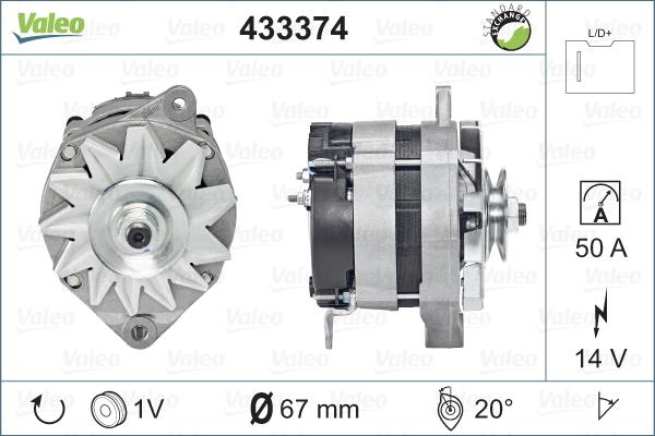 Valeo 433374 - Generator alexcarstop-ersatzteile.com