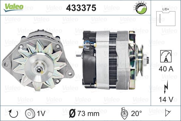 Valeo 433375 - Generator alexcarstop-ersatzteile.com