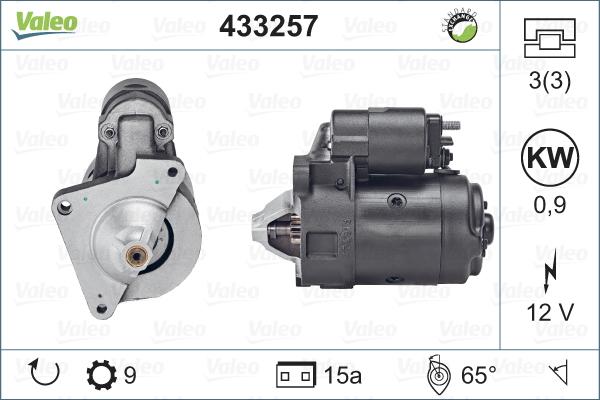 Valeo 433257 - Starter alexcarstop-ersatzteile.com