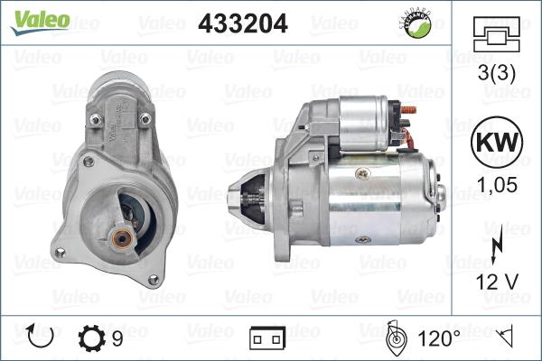 Valeo 433204 - Starter alexcarstop-ersatzteile.com