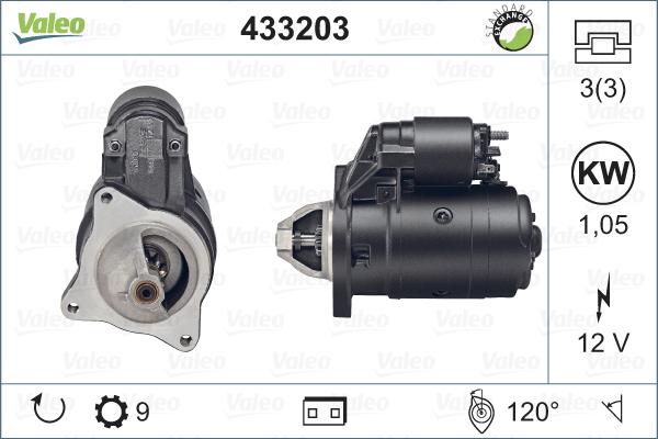 Valeo 433203 - Starter alexcarstop-ersatzteile.com