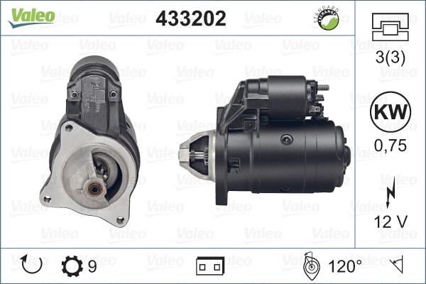 Valeo 433202 - Starter alexcarstop-ersatzteile.com