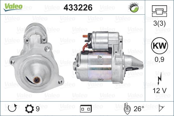 Valeo 433226 - Starter alexcarstop-ersatzteile.com