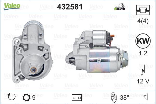 Valeo 432581 - Starter alexcarstop-ersatzteile.com