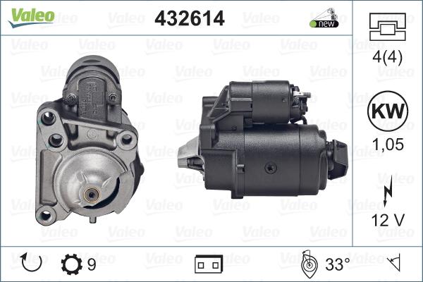 Valeo 432614 - Starter alexcarstop-ersatzteile.com