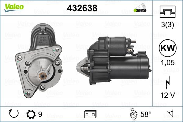 Valeo 432638 - Starter alexcarstop-ersatzteile.com