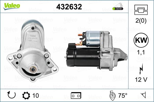 Valeo 432632 - Starter alexcarstop-ersatzteile.com