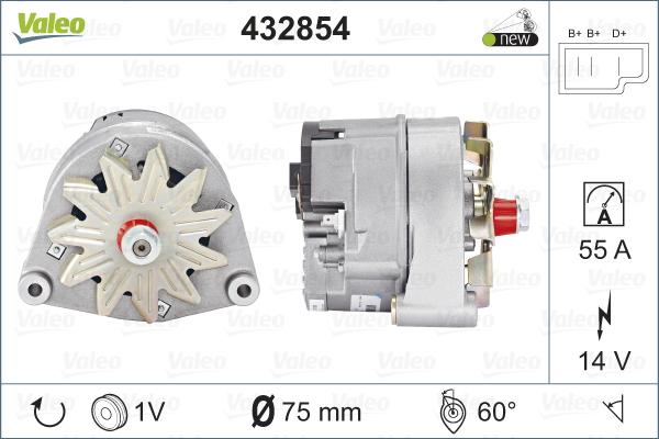 Valeo 432854 - Generator alexcarstop-ersatzteile.com