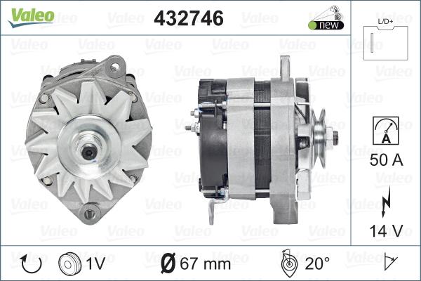 Valeo 432746 - Generator alexcarstop-ersatzteile.com