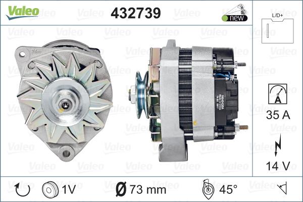 Valeo 432739 - Generator alexcarstop-ersatzteile.com