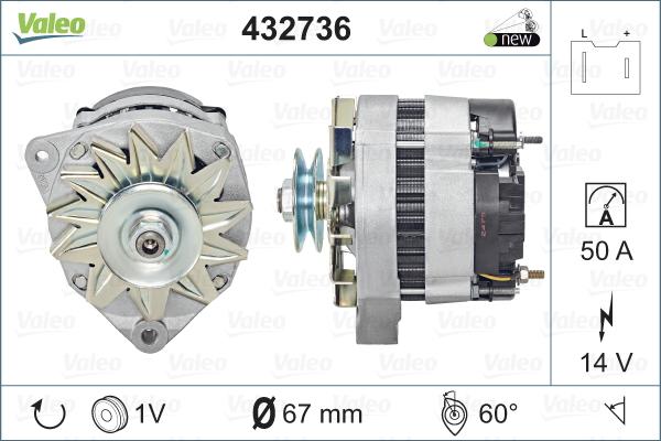 Valeo 432736 - Generator alexcarstop-ersatzteile.com