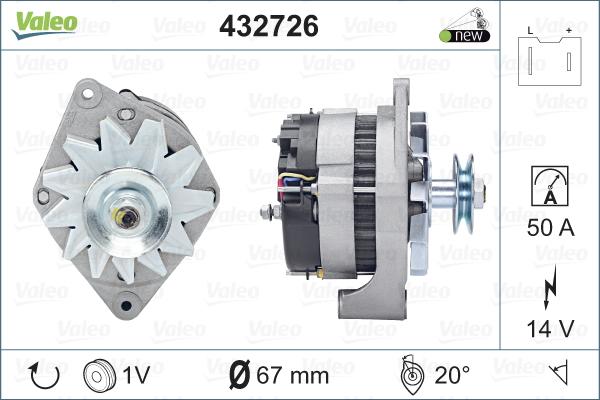 Valeo 432726 - Generator alexcarstop-ersatzteile.com