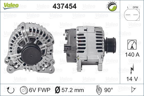 Valeo 437454 - Generator alexcarstop-ersatzteile.com