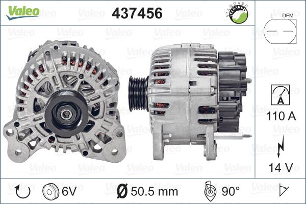 Valeo 437456 - Generator alexcarstop-ersatzteile.com