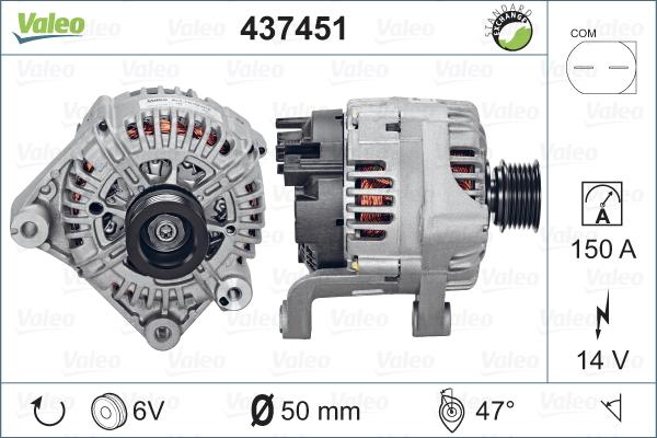 Valeo 437451 - Generator alexcarstop-ersatzteile.com