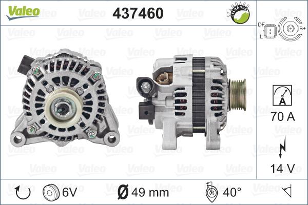 Valeo 437460 - Generator alexcarstop-ersatzteile.com