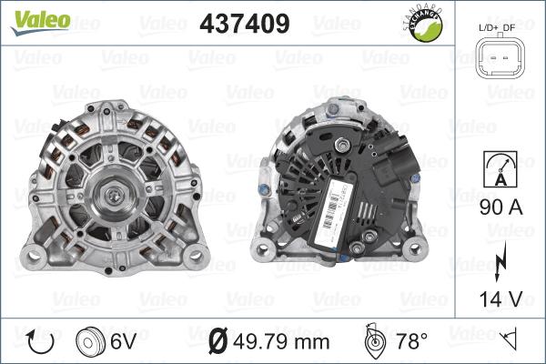 Valeo 437409 - Generator alexcarstop-ersatzteile.com