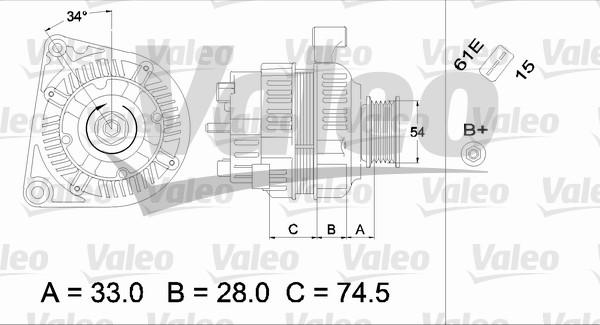 Valeo 437406 - Generator alexcarstop-ersatzteile.com