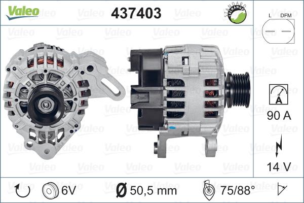 Valeo 437403 - Generator alexcarstop-ersatzteile.com