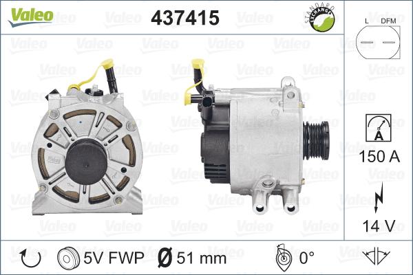 Valeo 437415 - Generator alexcarstop-ersatzteile.com