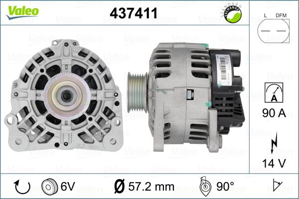 Valeo 437411 - Generator alexcarstop-ersatzteile.com