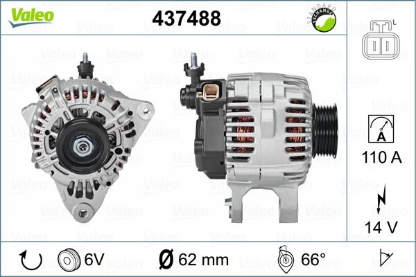 Valeo 437488 - Generator alexcarstop-ersatzteile.com