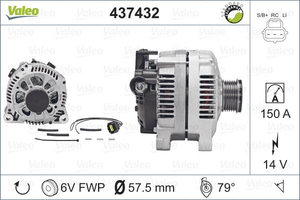 Valeo 437432 - Generator alexcarstop-ersatzteile.com