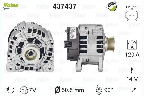 Valeo 437437 - Generator alexcarstop-ersatzteile.com