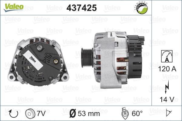 Valeo 437425 - Generator alexcarstop-ersatzteile.com