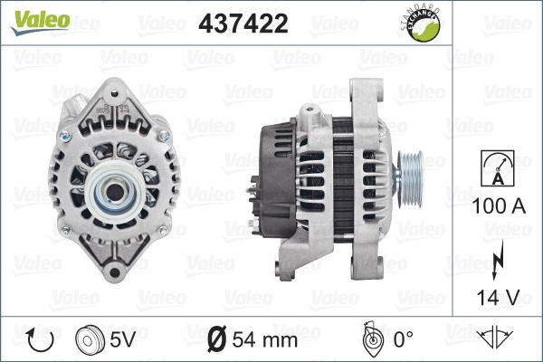 Valeo 437422 - Generator alexcarstop-ersatzteile.com