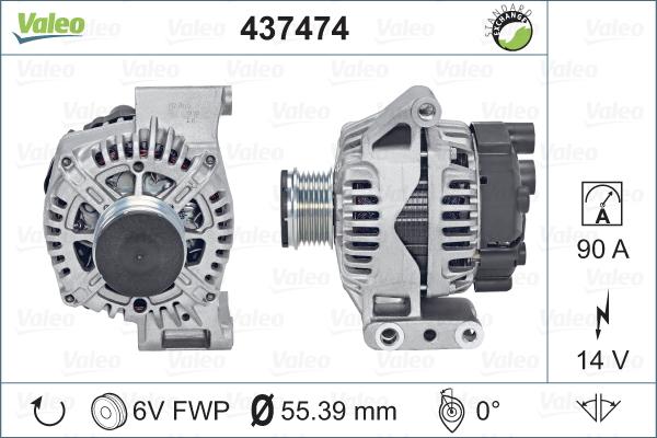 Valeo 437474 - Generator alexcarstop-ersatzteile.com