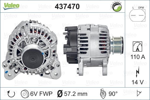 Valeo 437470 - Generator alexcarstop-ersatzteile.com