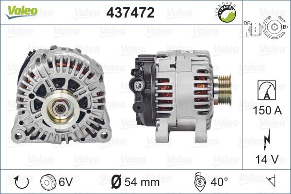 Valeo 437472 - Generator alexcarstop-ersatzteile.com