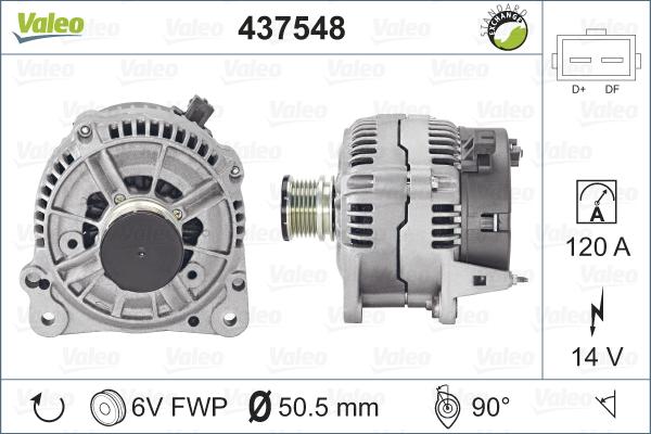 Valeo 437548 - Generator alexcarstop-ersatzteile.com