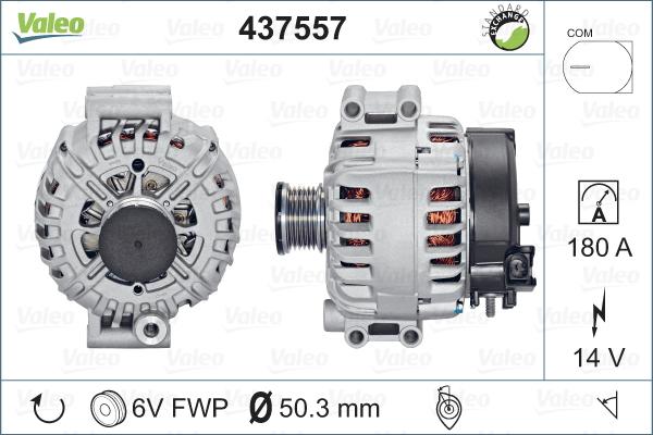 Valeo 437557 - Generator alexcarstop-ersatzteile.com