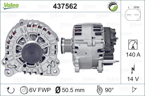 Valeo 437562 - Generator alexcarstop-ersatzteile.com