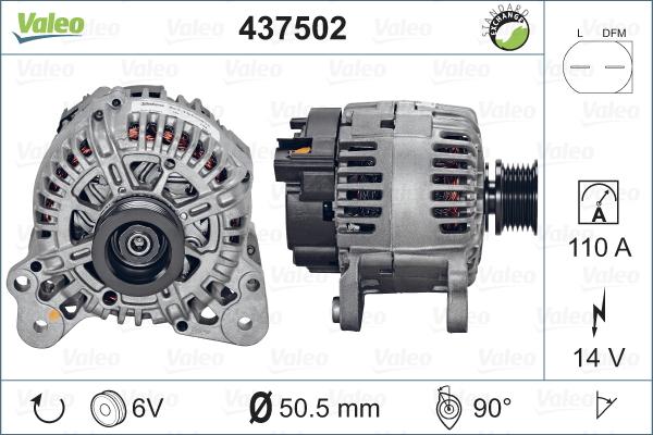 Valeo 437502 - Generator alexcarstop-ersatzteile.com