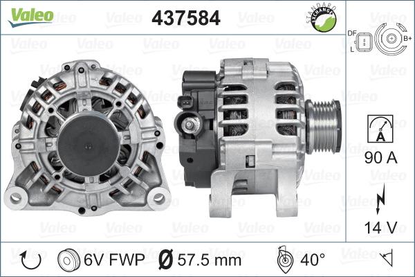 Valeo 437584 - Generator alexcarstop-ersatzteile.com