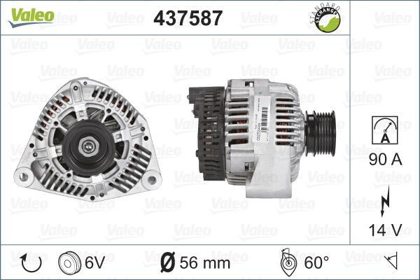 Valeo 437587 - Generator alexcarstop-ersatzteile.com