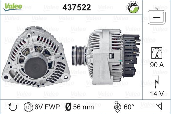 Valeo 437522 - Generator alexcarstop-ersatzteile.com