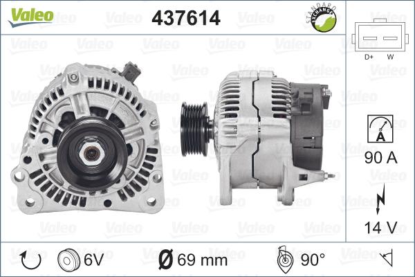 Valeo 437614 - Generator alexcarstop-ersatzteile.com