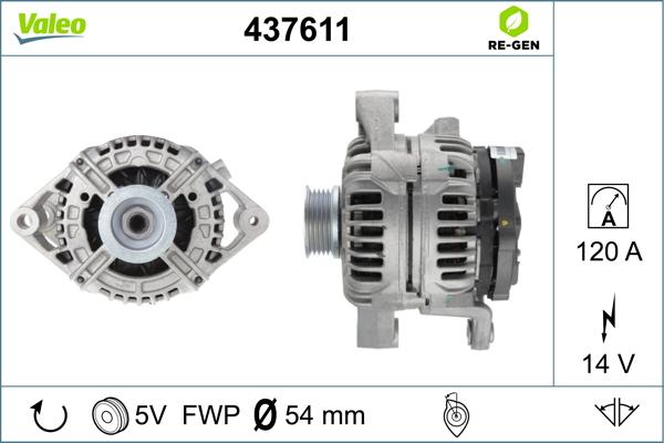 Valeo 437611 - Generator alexcarstop-ersatzteile.com